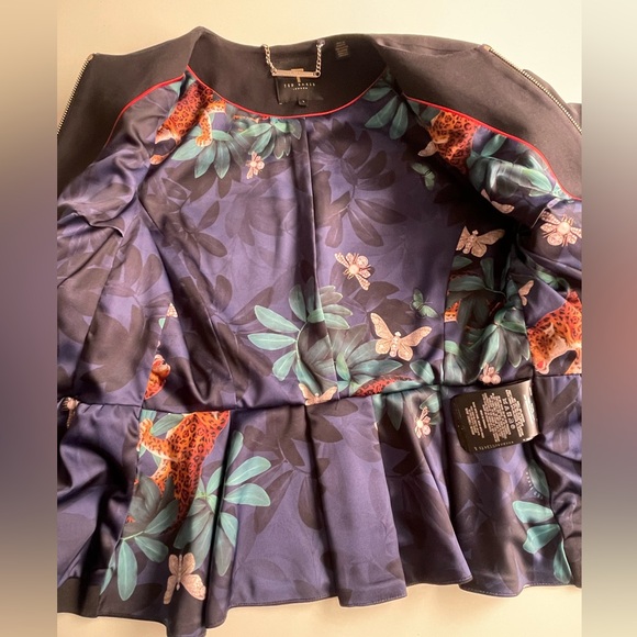 Ted Baker Black with Tag Zameli Peplum Cropped Jacket London Blazer - Picture 8 of 15